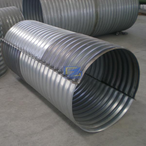 flanged nestable corrugated steel pipe 